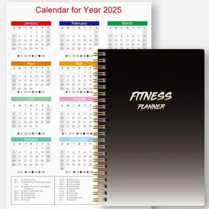 Fitness Planner, Daily Health and Health Diary, Fitness Progress Tracker, Weight Loss Calendar, Office Supplies, Personal Planning, with A3 Large Calendar