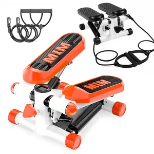 Advanced Total Body Fitness Twisting Stair Stepper & Resistance Bands, Total Body Step Machine Exercise Stepper