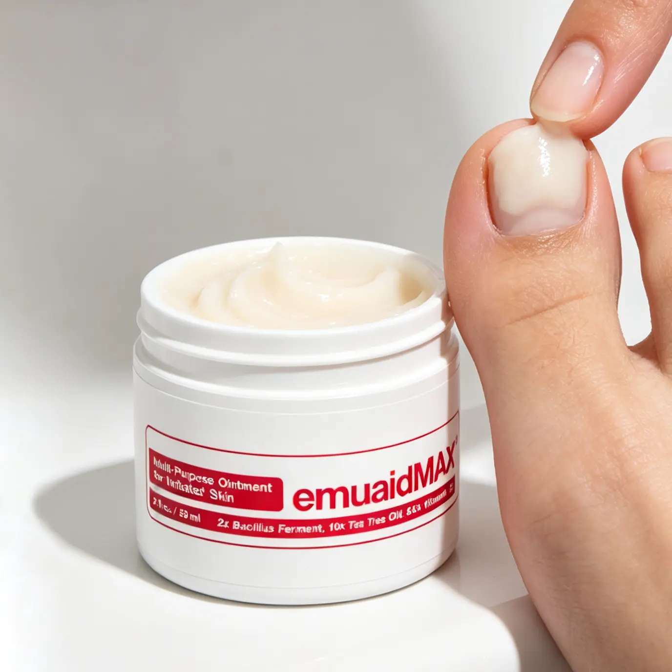 Natural Tea Tree & Vitamin E Multi-Purpose Nail Cream - Fast Relief for Toenail Irritation, Athlete’s Ft, Dry Cracked Skin
