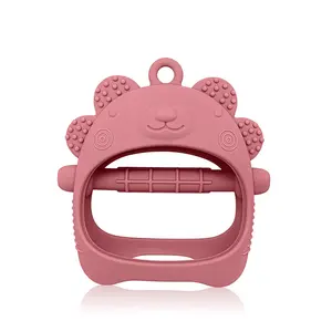 Food Grade Silicone Teething Mitten - Sensory Silicone Teether Set, BPA-Free Anti-Dropping Wrist Chew Toy for 0-12 Months Babies’ Sucking & Teething Relief Needs, Sensory Teether, Silicone Teether Teethers