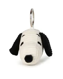 PEANUTS SNOOPY HEAD Cream Corduroy 2" Keychain Plush