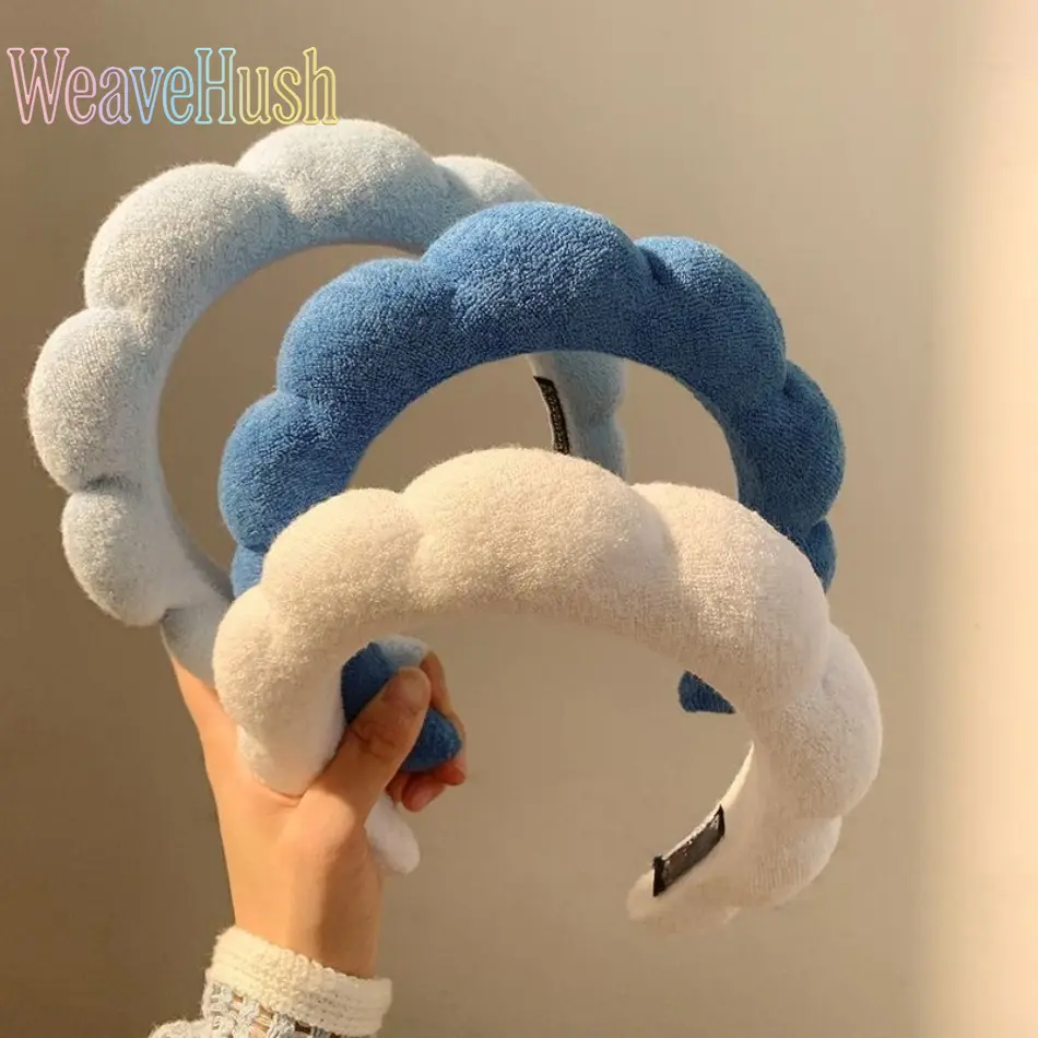 3 Pack Cloud Texture Headbands for Women, New Autumn & Winter Design Soft Headwear, Cute Face Washing & Makeup Hair Band, Fashion Versatile Stylish Hair Accessories for Fixing Broken Hair, Comfortable Non-Slip for Daily Use, Skincare & Home Wear,summervib
