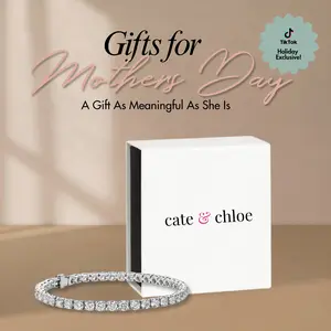 Olivia 18k White Gold Plated Tennis Bracelet with Simulated Diamond Crystals
