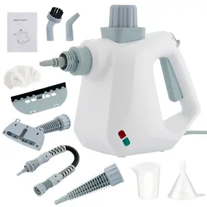 Pressurized Handheld Multi-Surface Steam Cleaner with 9 pcs Accessories, Home Use, Cleaning Floor, Kitchen, and Car