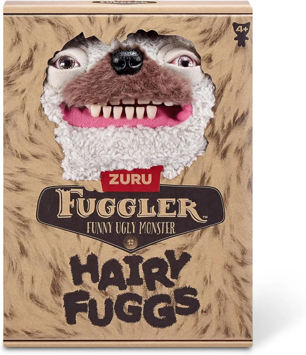 ZURU Fugglers Hairy Fuggs - Funny Ugly Monster Plush - 9 inches (Old Tooth)