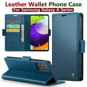 For Samsung Galaxy Luxury Leather Wallet Case for  Samsung Galaxy A54 55 53 52 71 72 73 51 34 32 15 Series Mobile Phone Case Card Slots Flip Cover