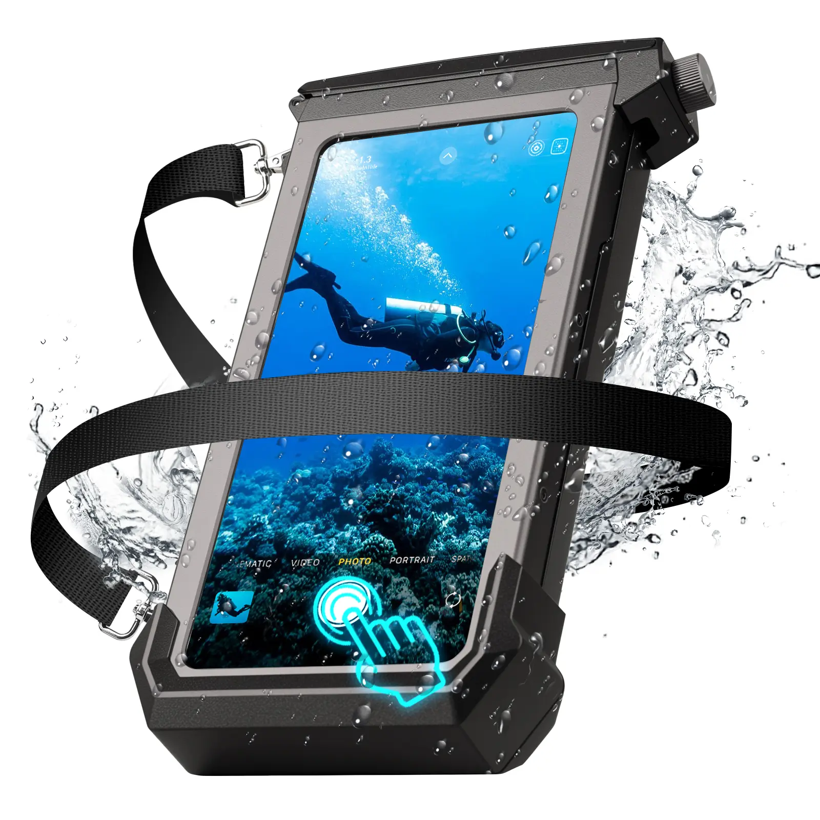 IP68 Waterproof Phone Case - Hard PC, 360° Full-Body Protection, 33ft/10m Max Depth, Compatible with 4.7-6.9in iPhones, Samsung & Android Phones, Full-Screen Underwater Touch for Photos/Videos, Ideal for Snorkeling & Scuba Diving