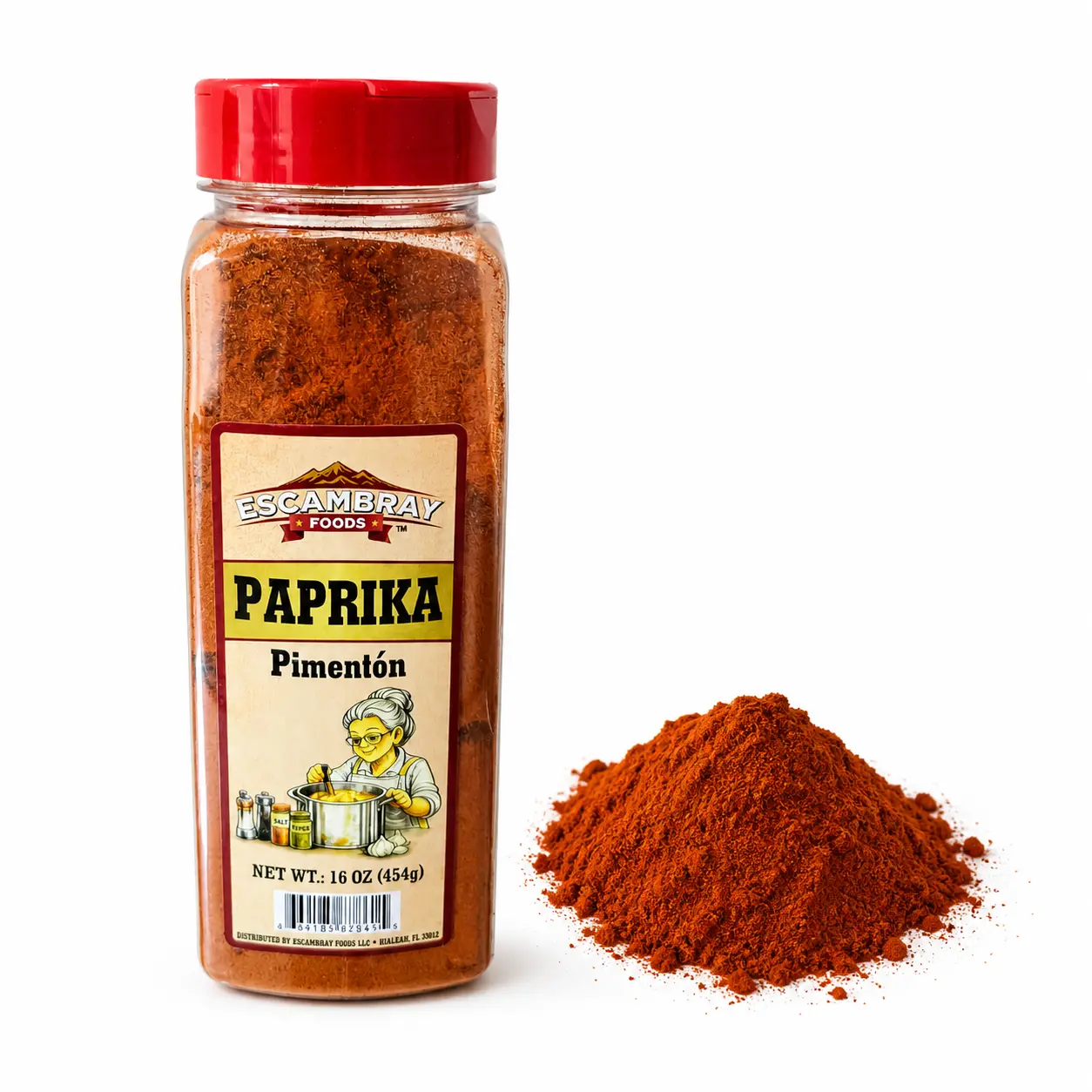 Ground Paprika 16 oz (454g) - Fresh & Rich Flavor