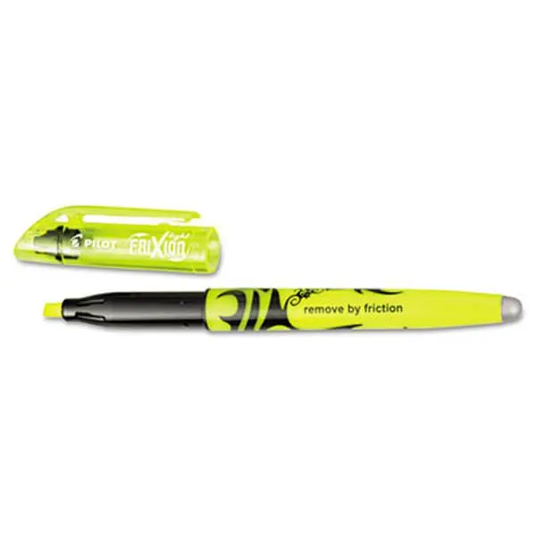 Pilot 46502 Frixion Lite Thermo-Sensitive Erasable Highlighter - Yellow Ink, Chisel Tip Office Stationery - Bright Vibrant Colors Non-Damaging Tool for Colored Ink,Felt Tip,Highlight Markers & Highlighters