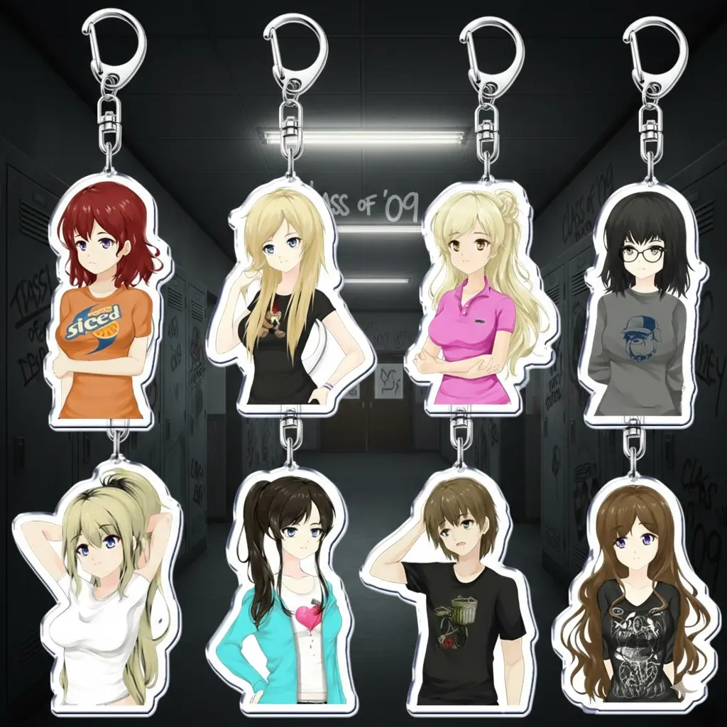 Class of 09 Keychains, Nicole Jecka Kylar Kelly Karen Ari Keyrings, Cute, Durable, And Perfect For Bags, Keys, Or Gifts. Great For Daily Use Or As Thoughtful Little Gifts For Your Friends And Yourself.
