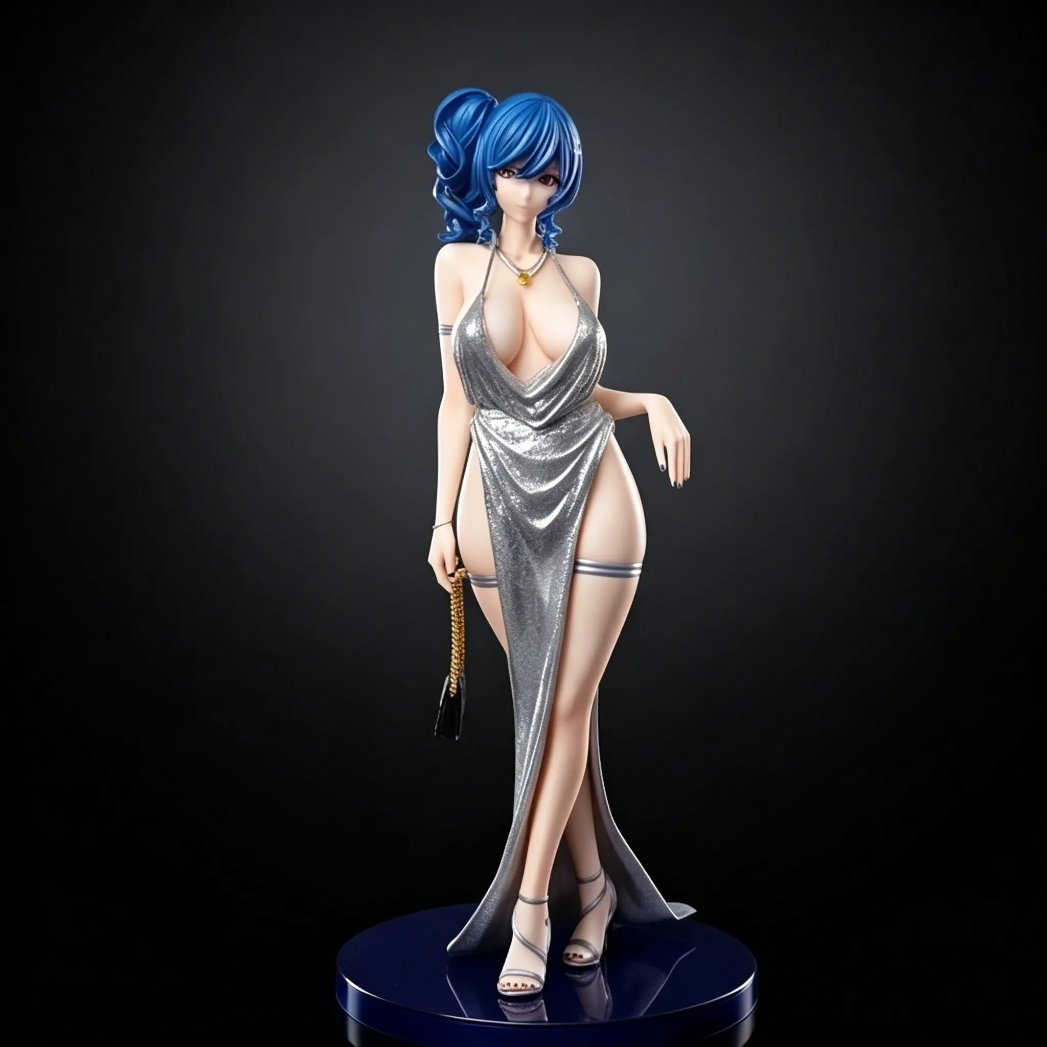 Blue Archive Saint Louis Evening Gown Figure Collectible Figurine, Collectible Figures, Detailed Silver Color Dress, High-Resolution PVC Material, Perfect Gift for Collectors