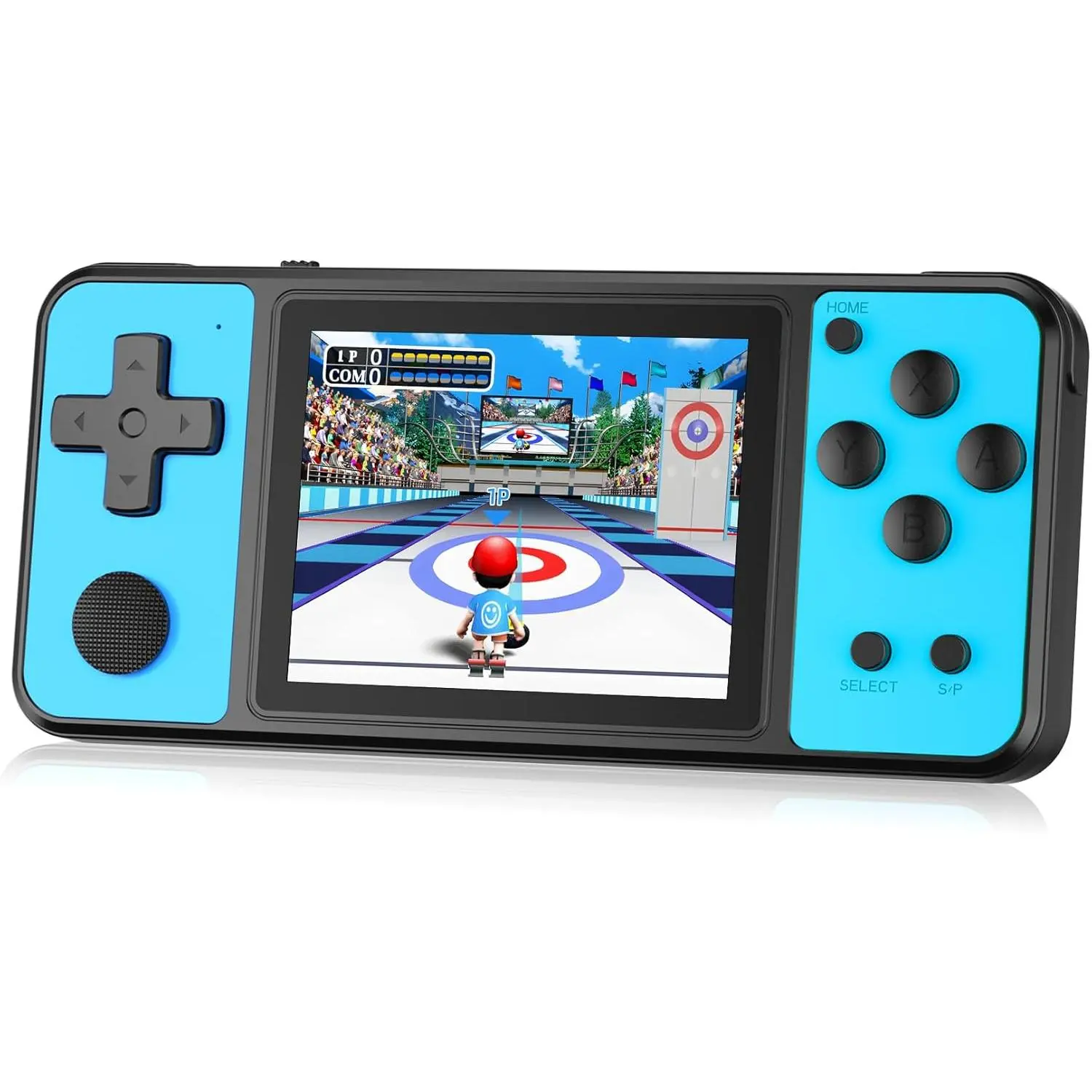 32 Bit Handheld Games for Kids Built-in 139 Video Games, 3.0" IPS Screen Rechargeable Travel Toys for Ages 4-13, Mini Electronic Gaming Player Xmas Birthday Gifts for Boys Girls (Blue)