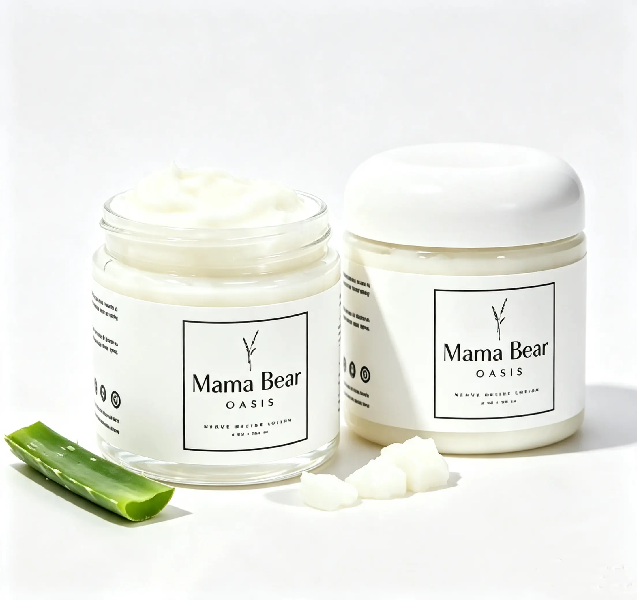 Mama Bear Magnesium Soothing Body Cream with Aloe Vera, Lavender & Chamomile – Fragrance-Free Hydrating Lotion for Post-Workout Calm & Daily Moisture | Lightweight, All-Day Comfort for Sensitive Skin