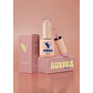 V Beauty Pure Rubber Base Nude Pink | Soak Off Self-Leveling UV LED Gel Nail Base Coat Pink