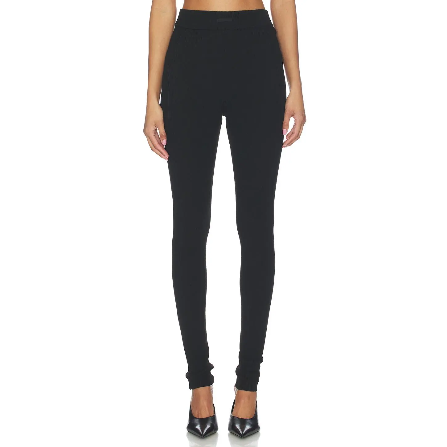 Fear of God ESSENTIALS Rib Knit Legging in Vintage Black