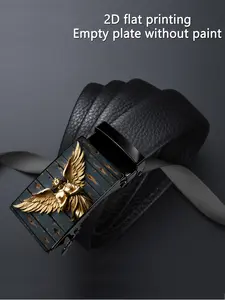 A 2D artistic design featuring mysterious elegance and angel sculpture patterns, Trendy Exquisite Belt, suitable for business and casual occasions, with an automatic buckle, ideal as a gift for Father's Day and Valentine's Day, Stylish Belts