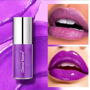 Choose Rasmie Pearlescent Lip Gloss Lipsticks Makeup - Vibrant Purple & Pink Glitter Finish for Bold Lip Looks