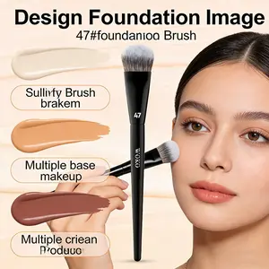 Professional Makeup Brush, 47 Foundation Brush Broom, Shadow Liquid Cream Blender, Angled Blush Brush, Cosmetic Tool for Precision Application