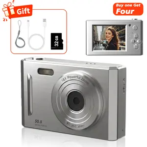 FHD 1080P Entry Level Digital Camera, Anti-Shake Pocket Point and Shoot Camera with Filter, Mini Portable Camera with 32G SD Card, Tech Gadget Gift for Students & Beginners