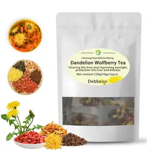 Dandelion  Wolfberry Tea - a Natural Tea that Nourishes the Liver and Kidneys, a Traditional Healthy Tea for Men and Women, 120g Natural Ingredients Individually Packaged