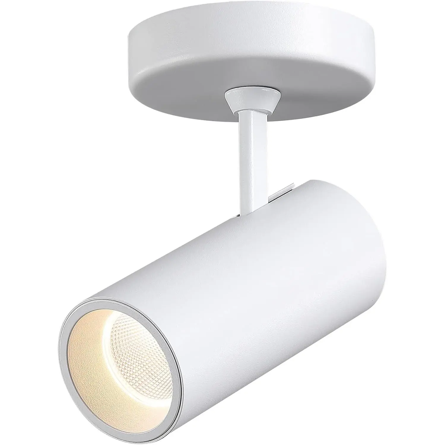 12W LED Monopoint Ceiling Spotlight Indoor - Adjustable Surface Accent Lamp for Corridor, Warm White 3000K, CRI 97 Anti-Glare Picture Painting Spot Light Fixtures, White