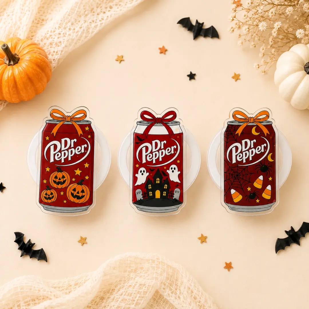 Halloween Soda Can Acrylic Phone Holder Magsafe Cute Pumpkin Ghost Spider Web Holder Stand MagSafe Compatible Spooky Season Gift