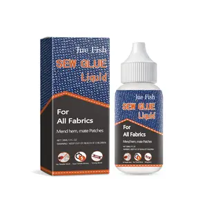Jue-Fish Clothing Repair Glue Fabric Adhesive Sewing Glue for Clothes, Washable and Ironable Bonding Glue
