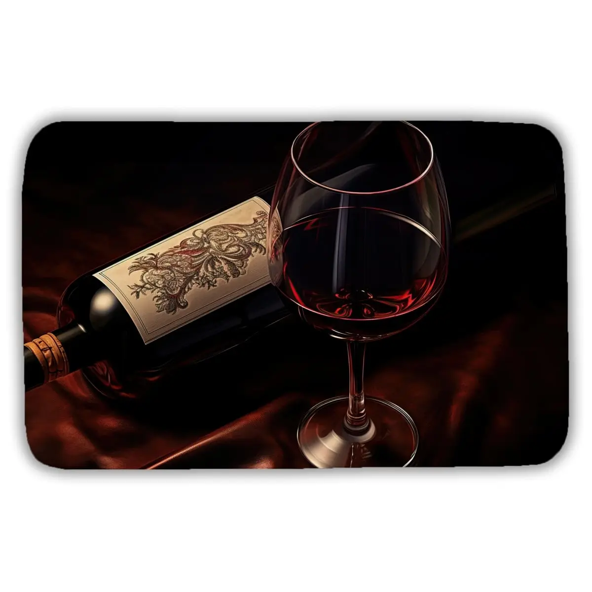 360 Stand 21x34 in. Distinguished Food Print Microfiber Foam Kitchen & Bath Mat - Washable, Super Soft, Water Absorbent, Contemporary Look, Unique Print, Home Decor Essential, Washable Kitchen Rugs, Super Soft Rug, Water Absorbent Rug