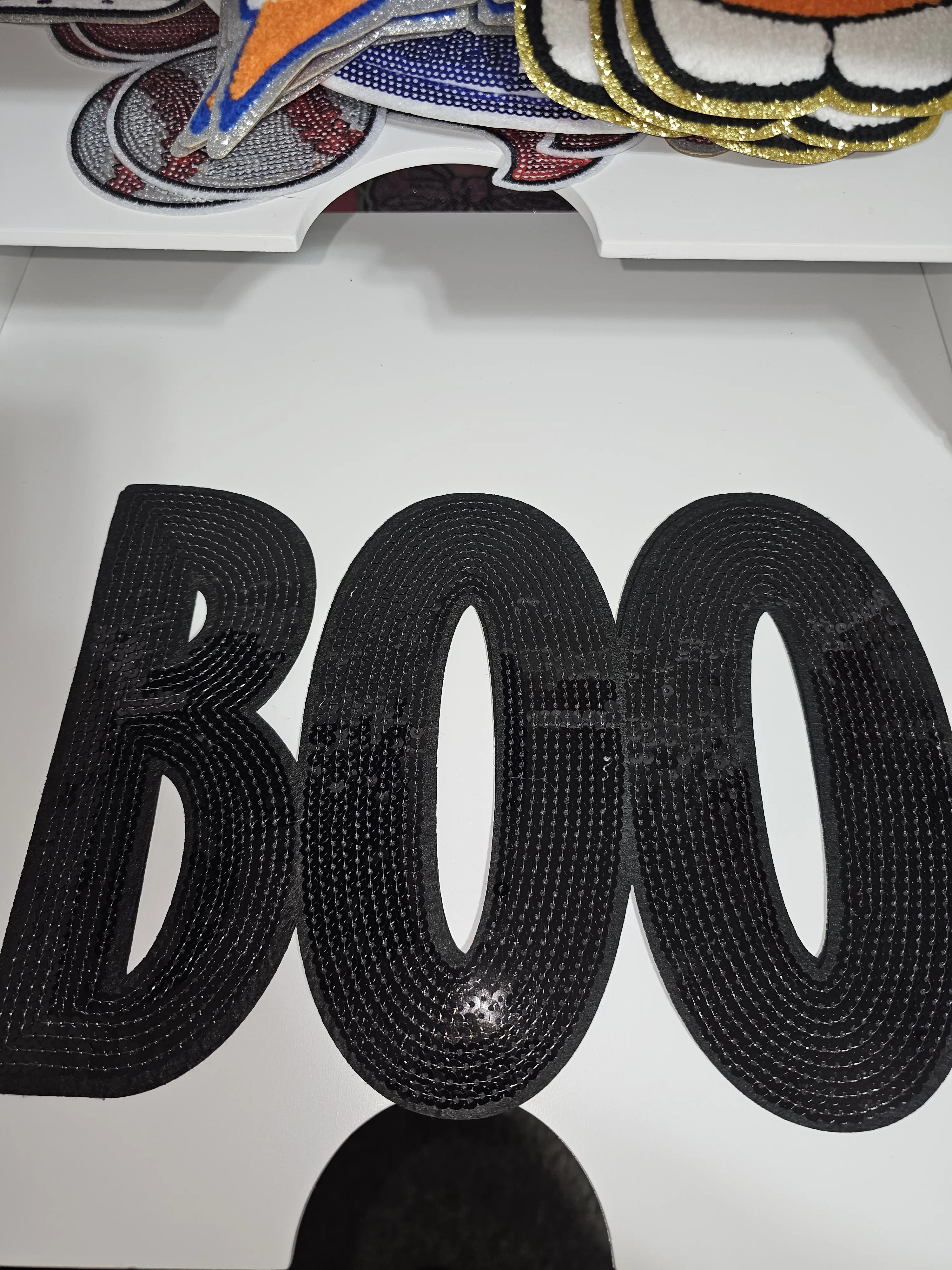 BOO sparkle applique patch