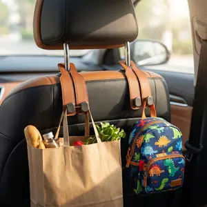 Luxury Faux Leather Headrest Hooks Car Seat Back Organizer for Bags Purses & Groceries Stylish & Functional Custom Fit Rogue All Weather Floor Mats Long Lasting Hidden Cricket Prank Noisemaker Black Blue Stitched Ram Cushions