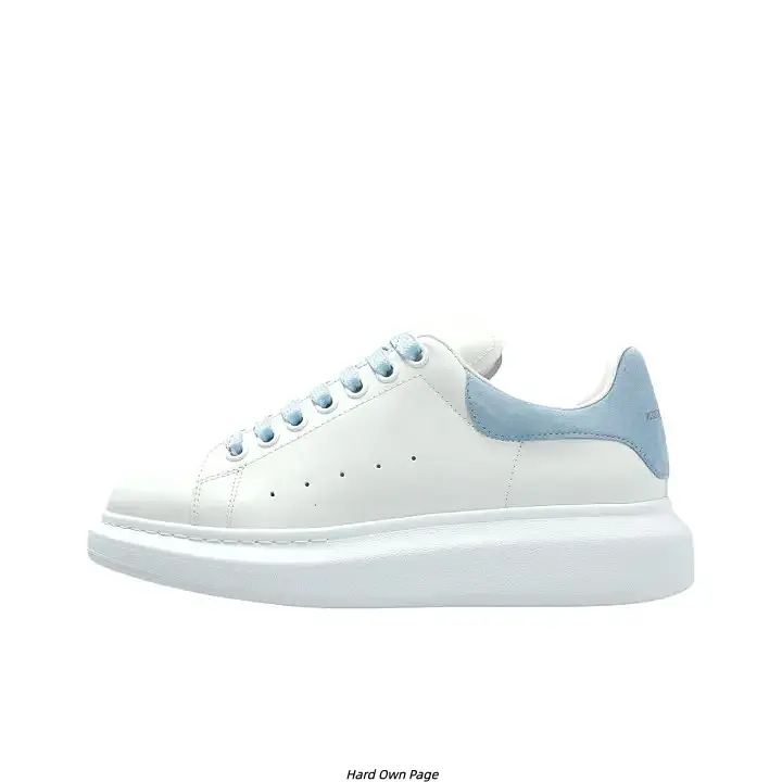 Pastel Light Blue Suede Heel White Platform Sneakers, Soft Fresh Height Up Casual Shoes Men Women Spring Summer