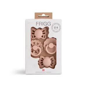 FRIGG Baby's First Pacifier Floral Heart (Blush) 4-Pack