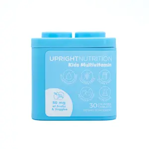 Upright Nutrition Children's Chewable Multivitamin 30 Day Supply with Fruit Punch - Healthcare Dietary Supplement