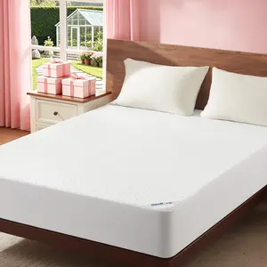【Memorial Day】BEDLORE Breath Easy Grid Waterproof Fitted Sheet – Ultra-soft, breathable deep pocket mattress cover with non-slip elastic. Noiseless, washable, secure fit for hotels, apartments, kids' beds