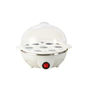 Button-Controlled Egg Boiler, Transparent Lid, Detachable Steam Tray, Dry Burn Protection, Holds 7 Eggs, Ideal for Kitchen, Dorm, Office, RV, Egg Cooker, Egg Boiler Machine