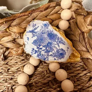 1- Decoupaged oyster shell decoration s and