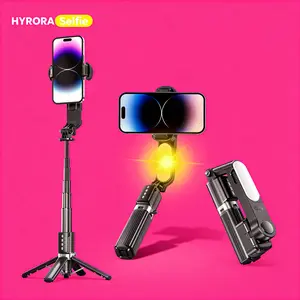 3-in-1 Gimbal Stabilizer & Retractable Selfie Stick Tripod: Auto Tracking Phone Stand for TikTok Vlogging, 360° Rotating Remote, Portable Recording Gear for iPhone 17 & Android Smartphone Cellphone