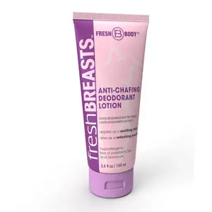 Fresh Breasts Anti-Chafing Cream to Powder for Under Boobs, Inner Thighs - Lotion Made without Talc, Aluminum, Parabens or Added Fragrance Body Care Cosmetic
