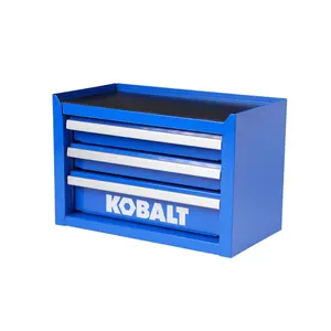 Kobalt Portable Mini Base Toolbox 3-Drawer Steel Toolbox BLUE