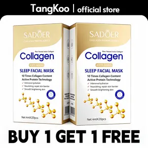 【BUY 1 GET 1 FREE】40PCS-10 Times Collagen Content Active Protein Technology Sleep Facial Mask for Skin Repair- Skincare