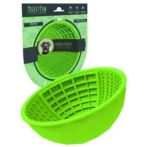 Mighty Paw Interactive Dog Lick Bowl Slow Feeder: Mental Enrichment for Mealtime Versatile Usage
