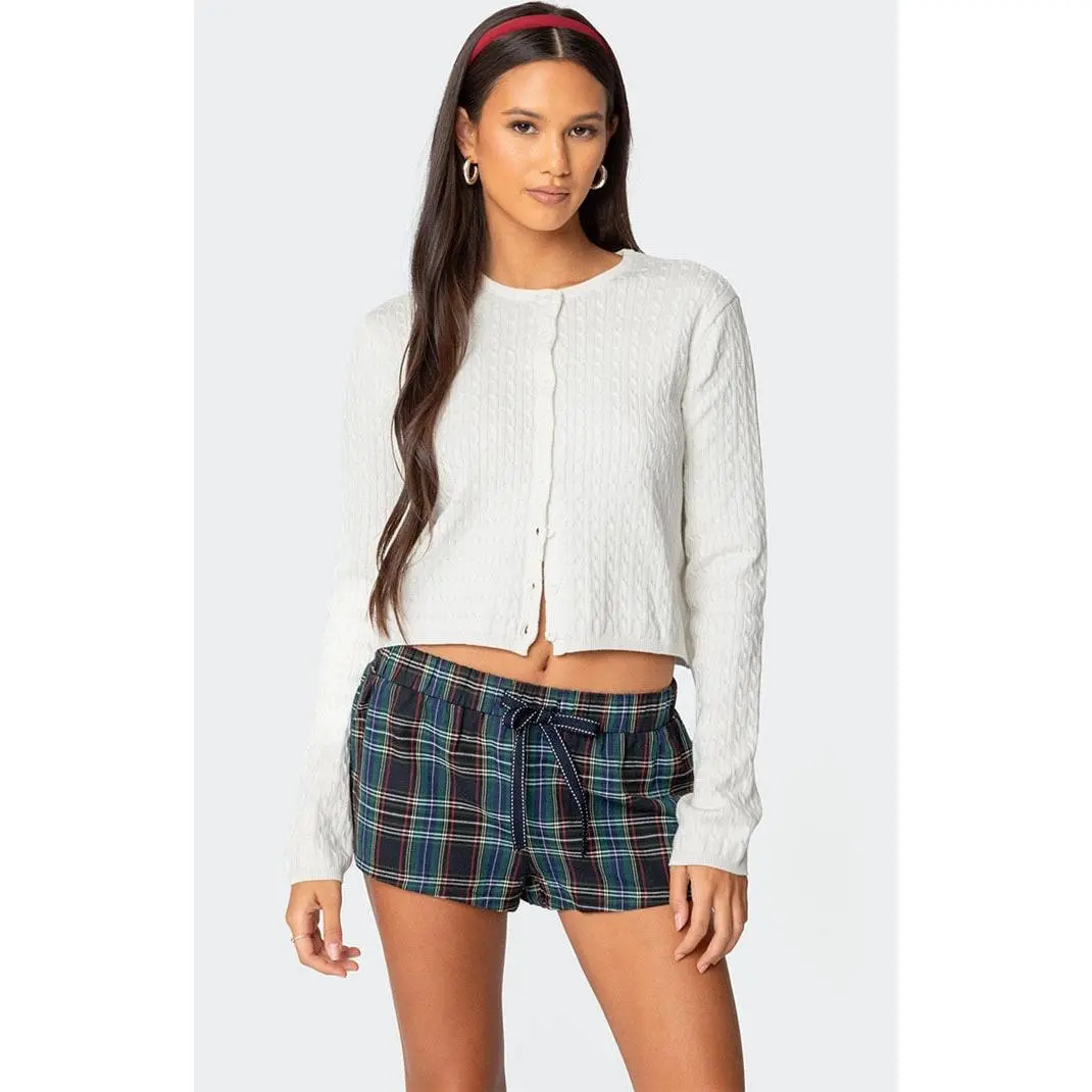 Edikted Women's Crisada Cable Knit Cardigan
