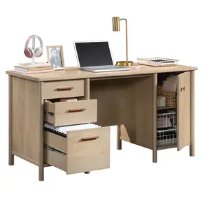 Sauder Whitaker Point Computer Desk with 3 Storage Drawers & Lower File Drawer for Home Office
