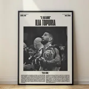 Ilia Topuria "El Matador" UFC Minimalist Poster, Art Print
