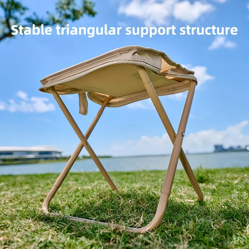 Multicolor Portable Outdoor Folding Stool, Lightweight Compact Foldable Seat Easy Stored in Backpack, Ideal for Fishing, Picnic, Family Travel, Camping Hiking, Long Waiting in Line, Outdoor Daily Use