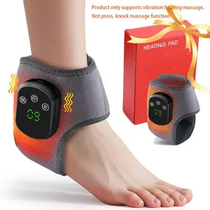Foot Ankle Massager Ankle Heating Pad Cordless, 5 Modes Heating & 3 Modes Vibration Foot Warmer, Universal for Both Left and Right Foot Massager for Women & Men