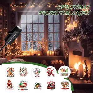 Christmas LED projector light, 6 projection patterns, USB powered, 360° rotating, suitable for bedroom ceilings, photography backdrops, weddings, birthday party gifts, and Halloween decorations.