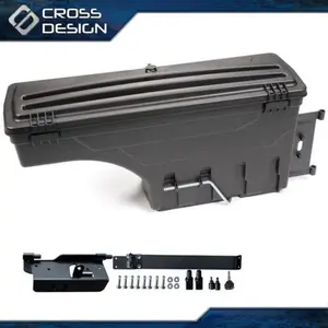 CROSSDESIGN ABS Truck Storage box FIT FOR 02-18 RAM DODGE RAM 1500 2500 3500 REAR LEFT ABS STORAGE BOX TRUCK BED Dodge Accessories