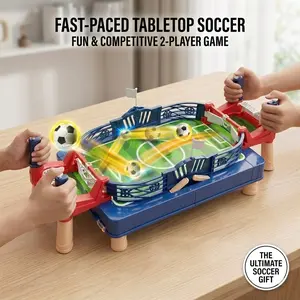 Mini Table Football Game for Kids & Adults, Portable Desktop Soccer Toy, Interactive Dual-Player Sports Board Game, Perfect Birthday Gift, Soccer Balls