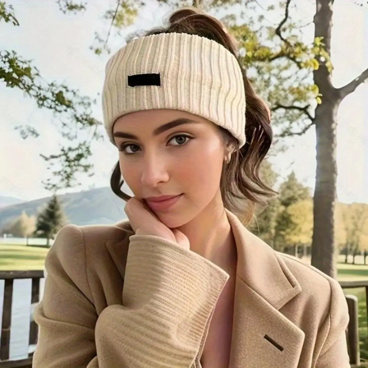 Women's 4pcs Wide Soft Stretchy Headbands Set - Solid Color Accessory Kit with Adjustable Elastic Band, Stretchy Fabric, Winter Ear Warmers, Comfort Fit for Casual & Formal Wear, Headbands For Women